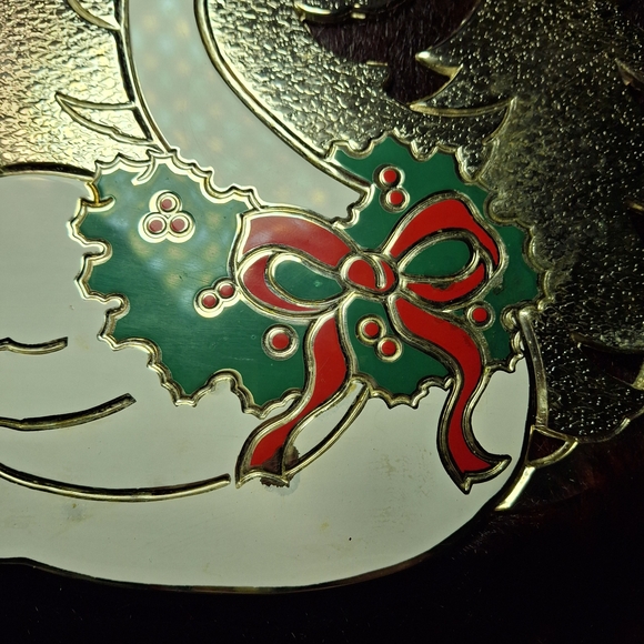 Holiday Swan Trivet - Silver and Red - Picture 3 of 5